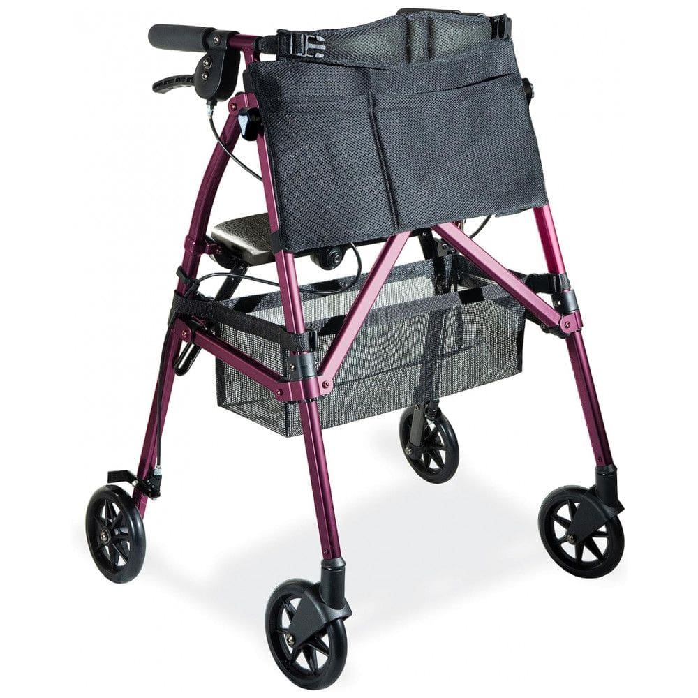 Andador Adulto Idoso Stander com Bolsa, Suporta até 113 Quilos, Azul