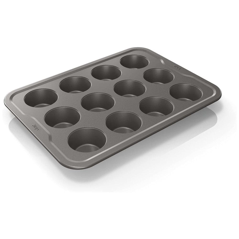Forma para 12 Muffins Antiaderente para até 260C no Forno, Ninja B30212, Cinza