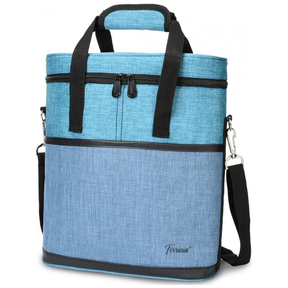 Bolsa Térmica Para Transporte de Vinhos Tirrinia até 3 Garrafas, Azul