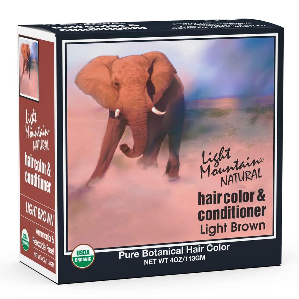 Tintura de cabelo Light Mountain Henna Castanho claro 120 ml orgânica