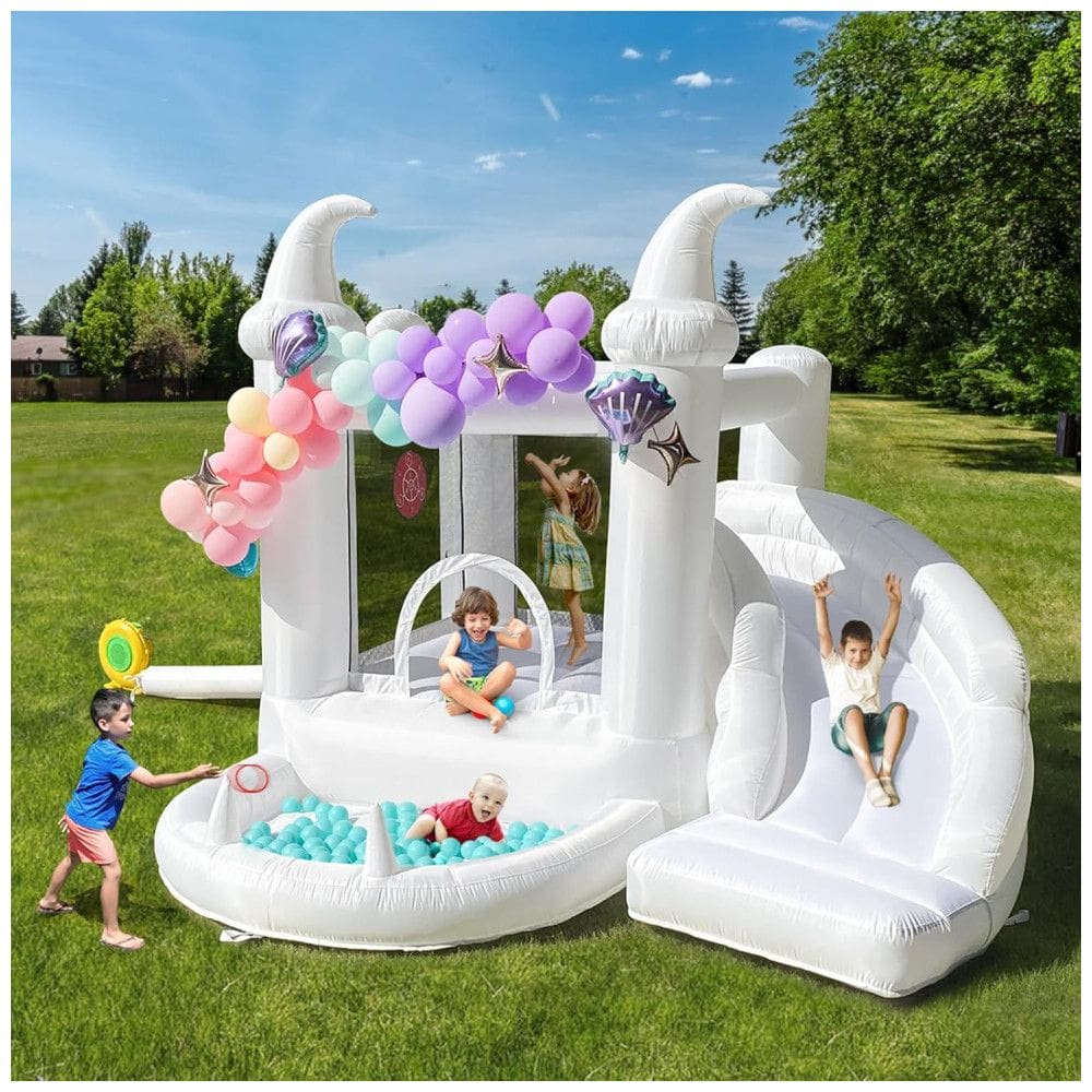 Parque Aquático Inflável com Piscina e Escorregador, Inflável e Portátil - Cessbong