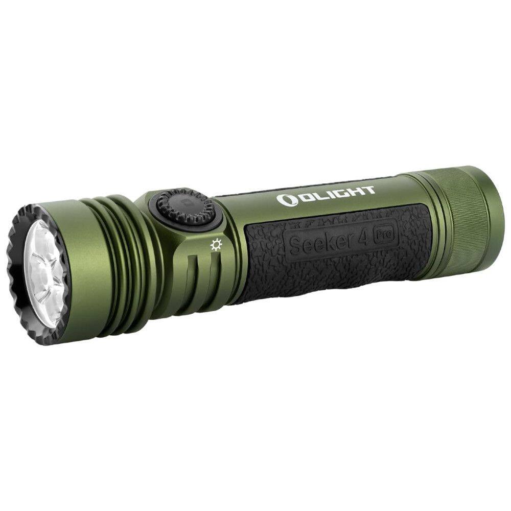 Lanterna Recarregável OLIGHT Seeker 4 Pro, 4600 Lumens, Alta Potência e Brilho, Bolsa USB-C, À Prova D`Água IPX8 para Emergências, Camping