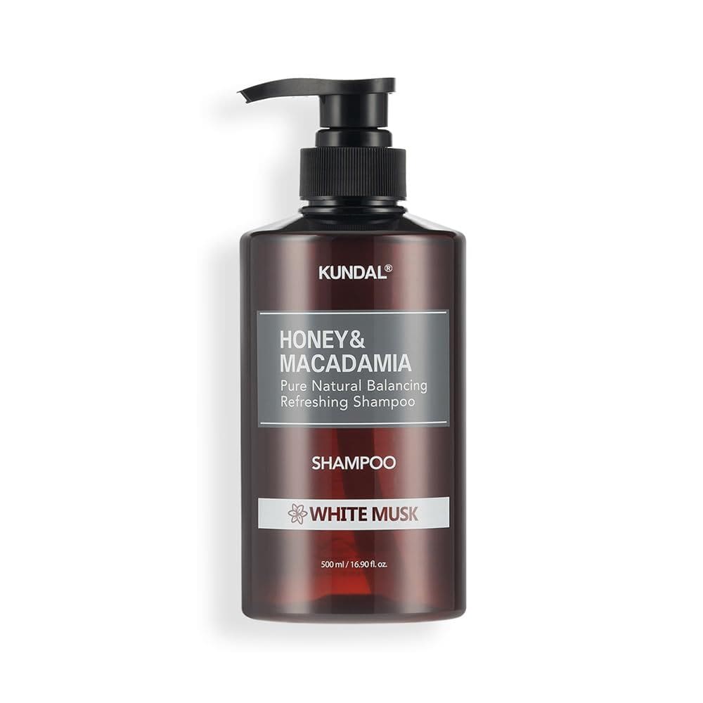 Shampoo Kundal néctar das flores e Macadâmia Almíscar Branco 500mL