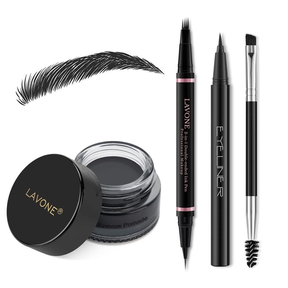 Kit de maquiagem Lápis de sobrancelha LAVONE com microblading à prova d`água