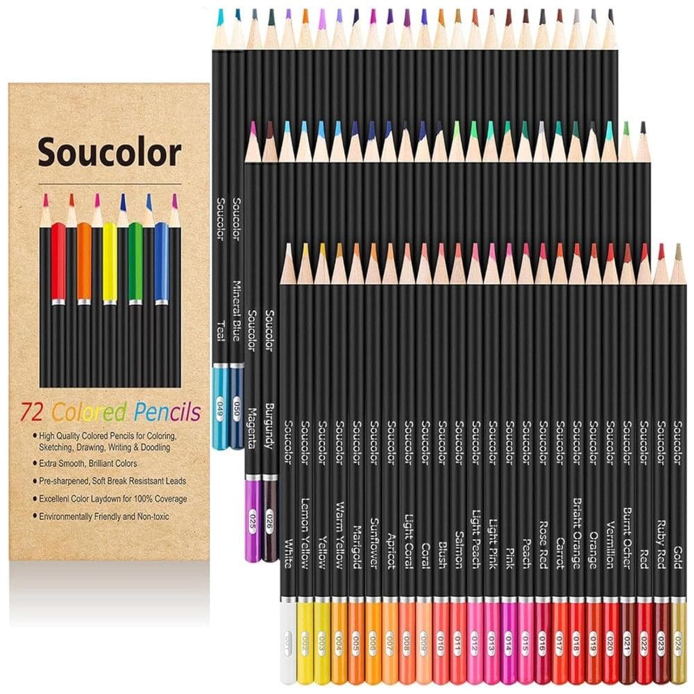 Lápis de Cor Profissional 72cores, SOUCOLOR 4336949061
