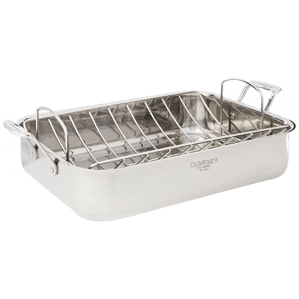 Forma Assadeira Retangular com Grelha em Aço Inoxidável, Cuisinart 7117 16UR
