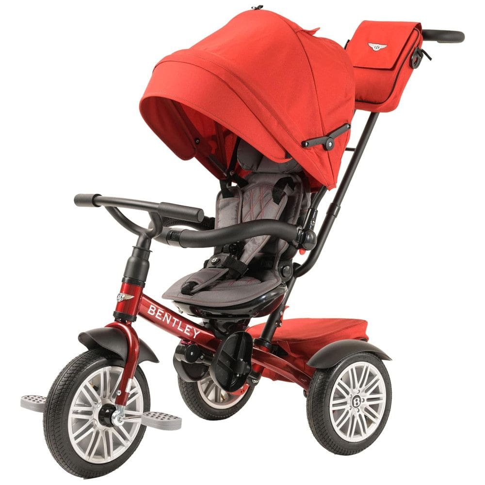 Triciclo Infantil para Passeio com Assento Ajustável 6 Estágios, Idade Recomendada 1 a 5 Anos, Bentley, Vermelgo