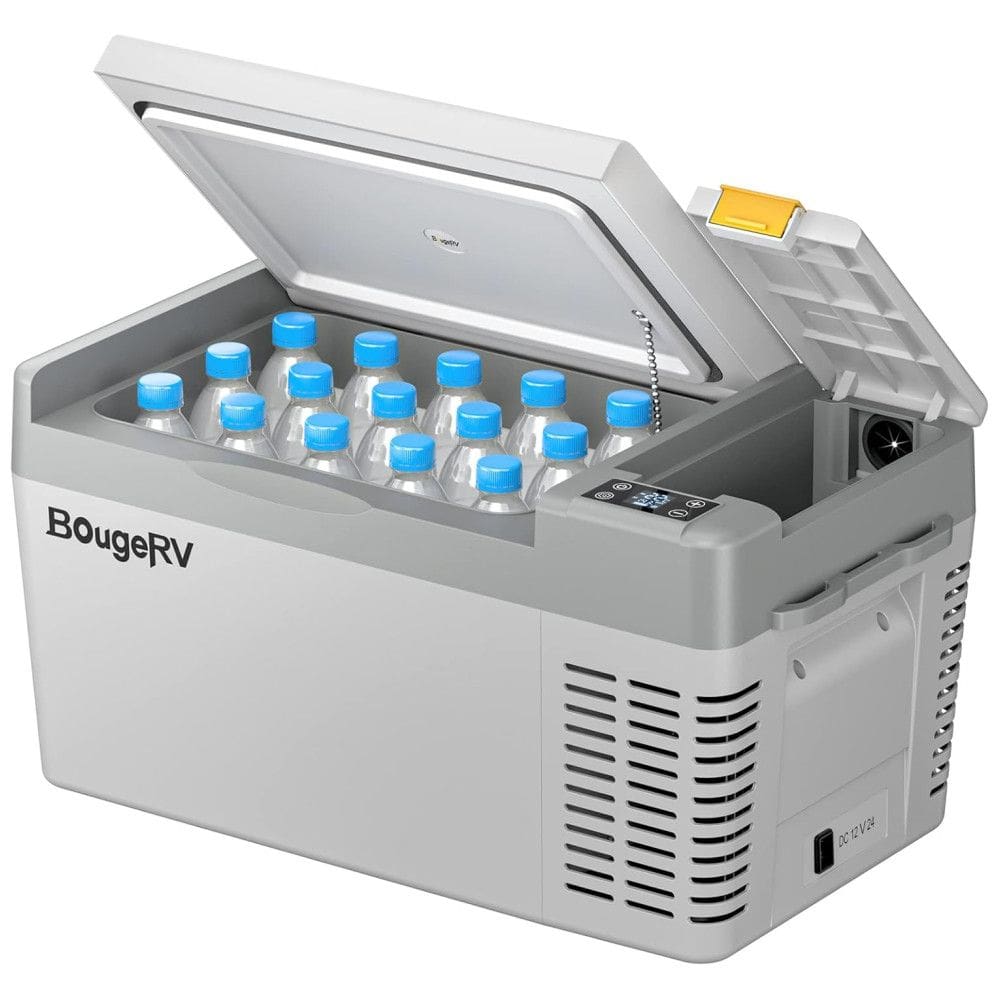 Cooler Elétrico Automotivo Portátil 21 Litros com Compressor, BougeRV CRPRO20, Cinza