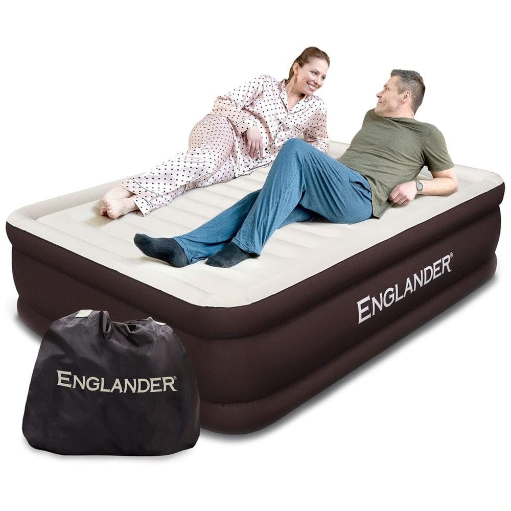 Cama Colchão Inflável Cama Tamanho Solteiro com Bomba Embutida Tamanho 193,04 x 106, x 50,