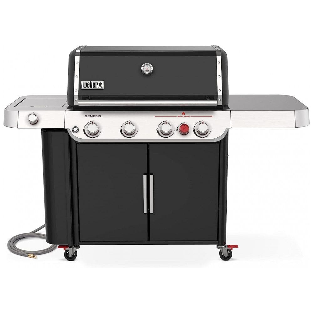 Churrasqueira a Gás Natural com 4 Queimadores e 1 Queimador Lateral, Weber Genesis E 435, Preto