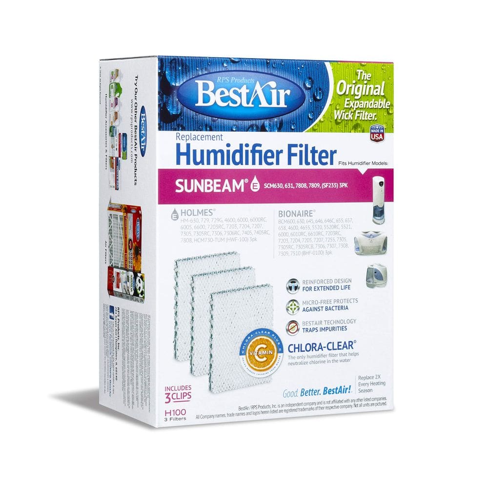 Filtro de água BestAir Humidi Wick E-3PK para umidificadores