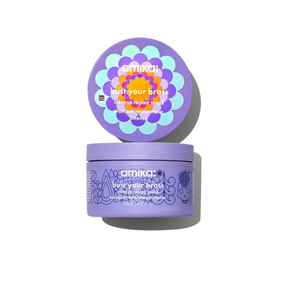 Máscara de cabelo amika Bust Your Brass Cool Blonde Intense Repair