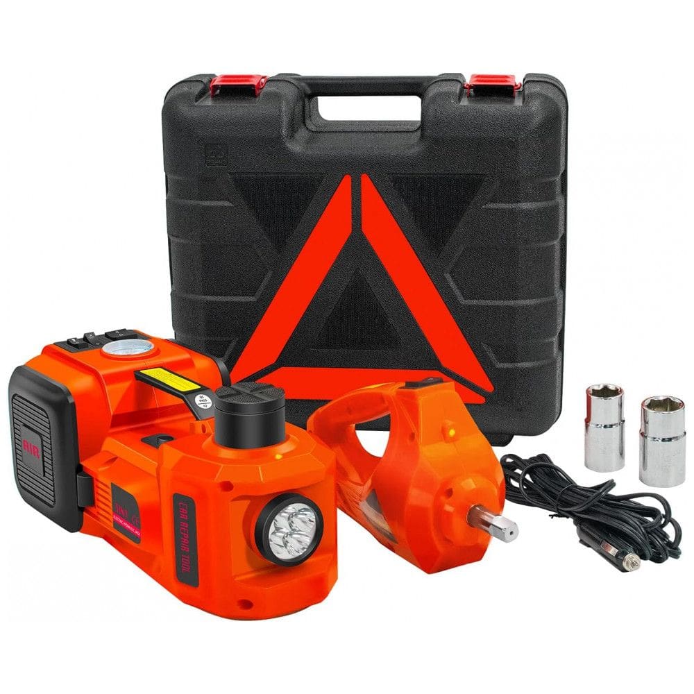 Macaco Elétrico EHEELP Kit 5Ton 12V Macaco Hidráulico Elevação Faixa 15,5~45 cm com Chave de Impacto Elétrica para Troca de Pneus de SUV
