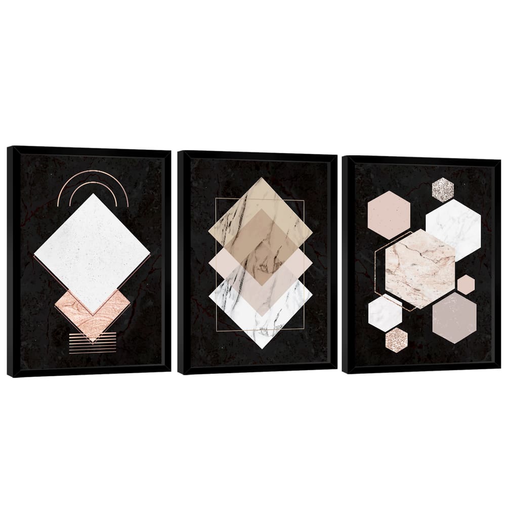 Quadro Decorativo Abstrato Formas na Cerâmica