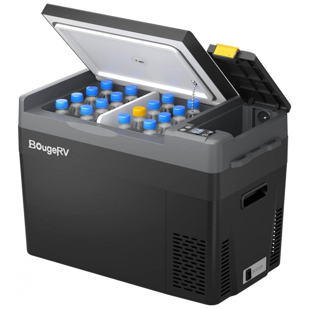 Cooler Elétrico Automotivo Portátil 30 Litros com Compressor, BougeRV CRPRO30, Preto
