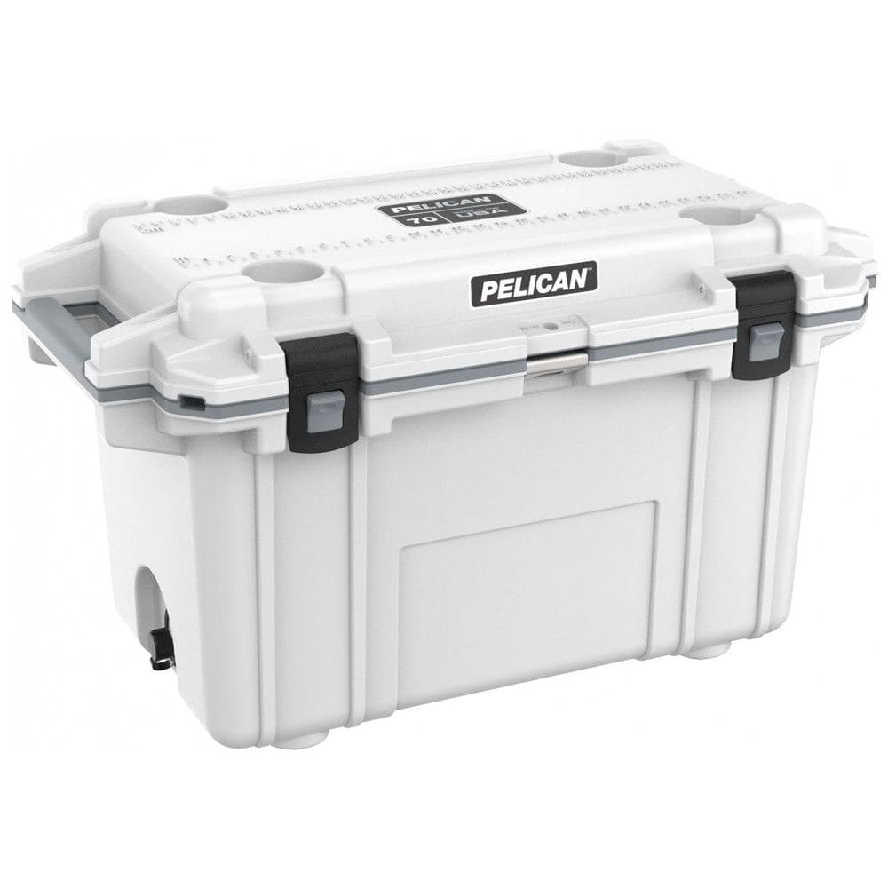 Cooler Térmico Portátil 70 Litros com Alça e Porta Copos, Pelican, Cinza