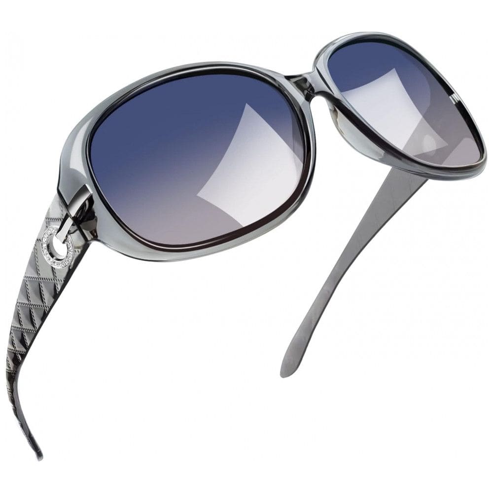 Óculos de Sol Feminino com Proteção UV, Joopin A20, Cinza, Azul e Rosa Gradiente