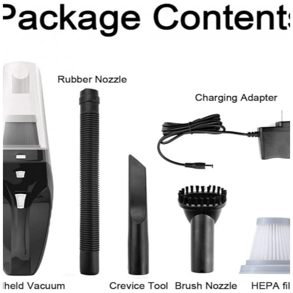 Aspirador de Pó Portátil JACKMO, Sem Fio, Preto, Leve, 60 minutos de autonomia, Capacidade de 0,6 litros, Baixo nível de ruído, 1