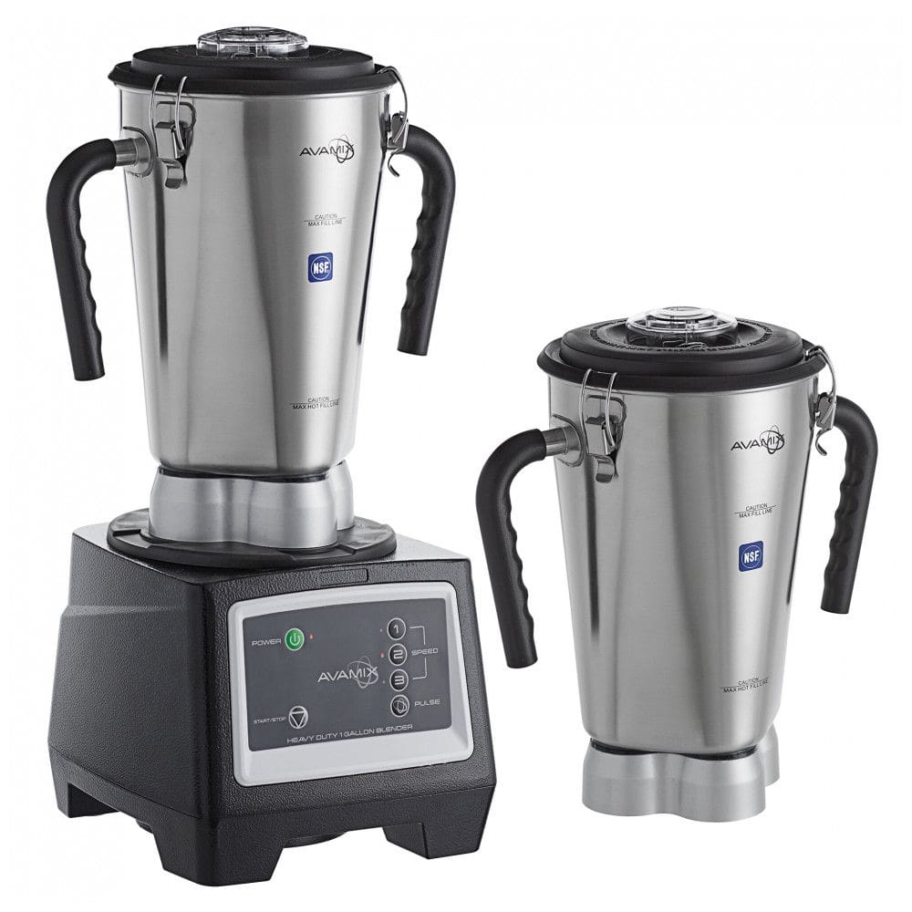 Liquidificador Industrial de Alimentos em Aço Inoxidável de Alta Resistência AvaMix BX1GRG2J 3,80 cv 4 Litros com 2 Jarros 110V
