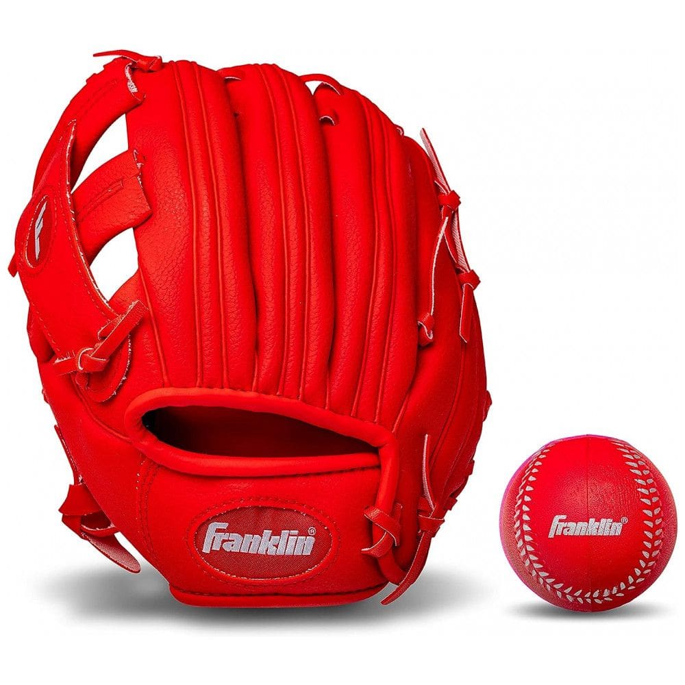 Luva de Beisebol para Crianças de 5 a 7 Anos, Franklin Sports, Vermelha
