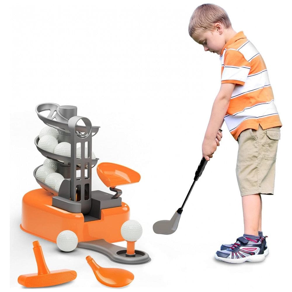 Kit de Golfe com 15 Bolas e 1 Taco para Meninos e Meninas, iPlay, Laranja