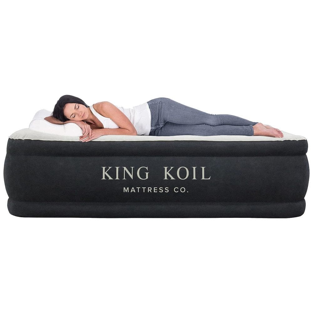 Cama Colchão Inflável Cama com Bomba de Ar Integrada Altura 50, KING KOIL 29171, Preto