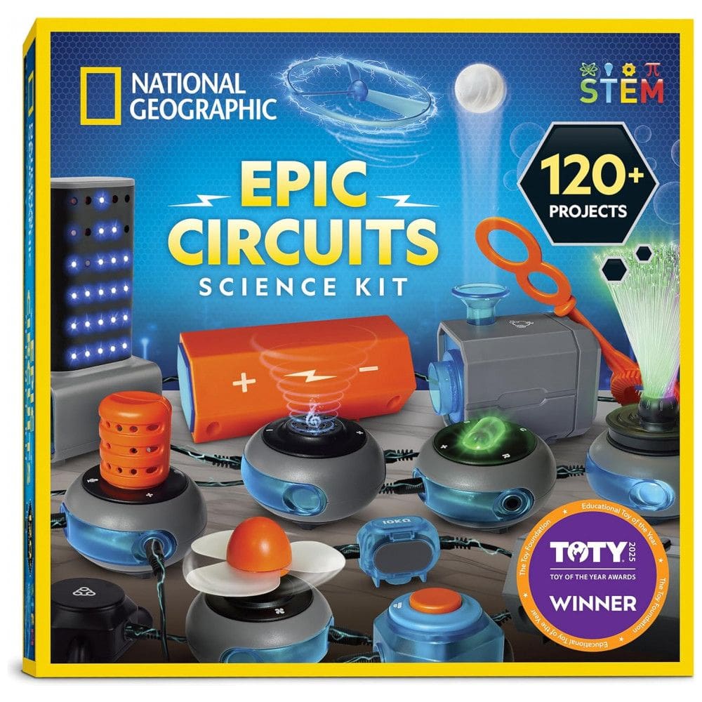 Kit Eletrônico National Geographic Circuit Maker para Crianças com 120 Projetos de Circuitos Elétricos, Brinquedo STEM de Circuitos