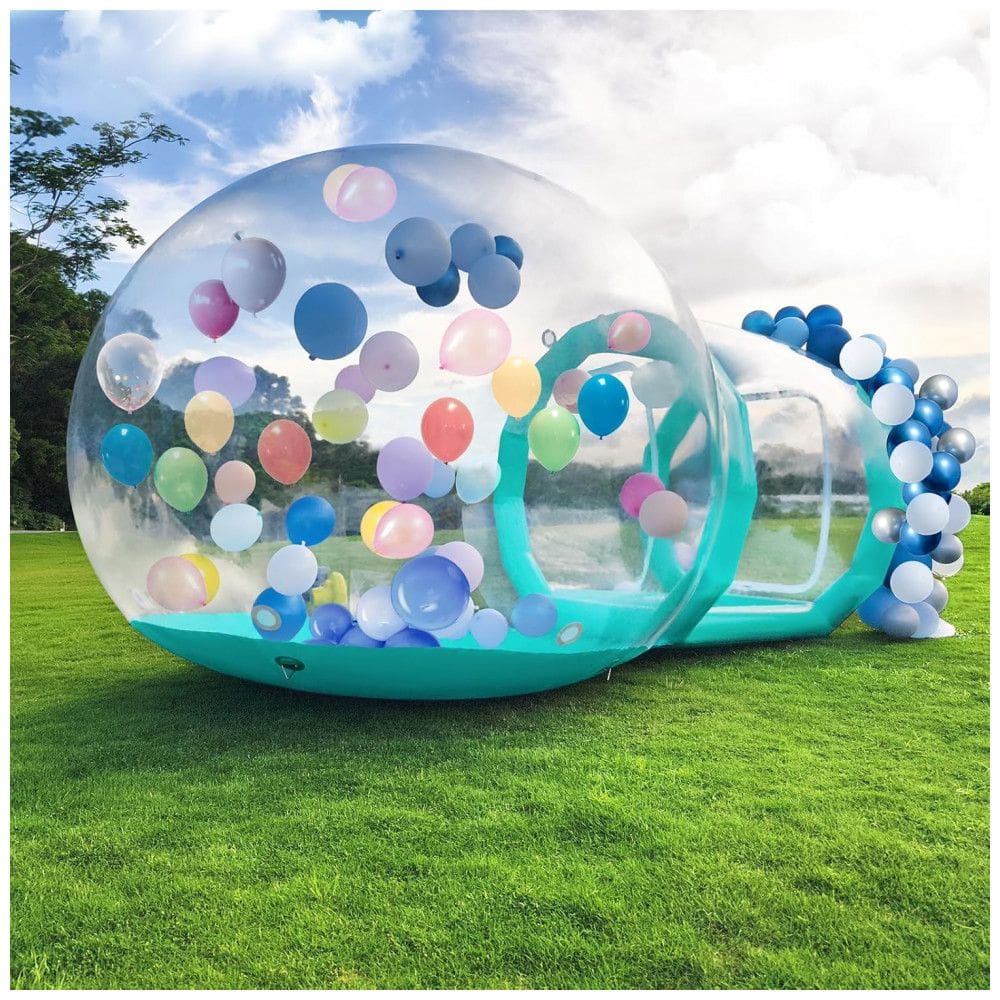 Casa Inflável Bolha Dome para Crianças e Adultos, Casa de Balão de Bolha de PVC Transparente com Túnel, Inflador de Ar, Bomba de Ar,Gaonala