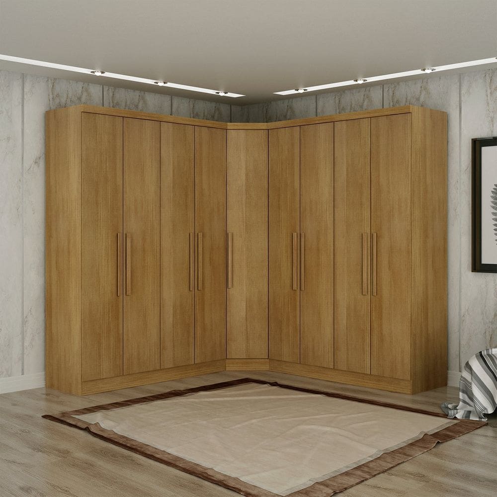 Guarda-roupa Casal 9 Portas 3 Peças Modulado Cairo Cumaru