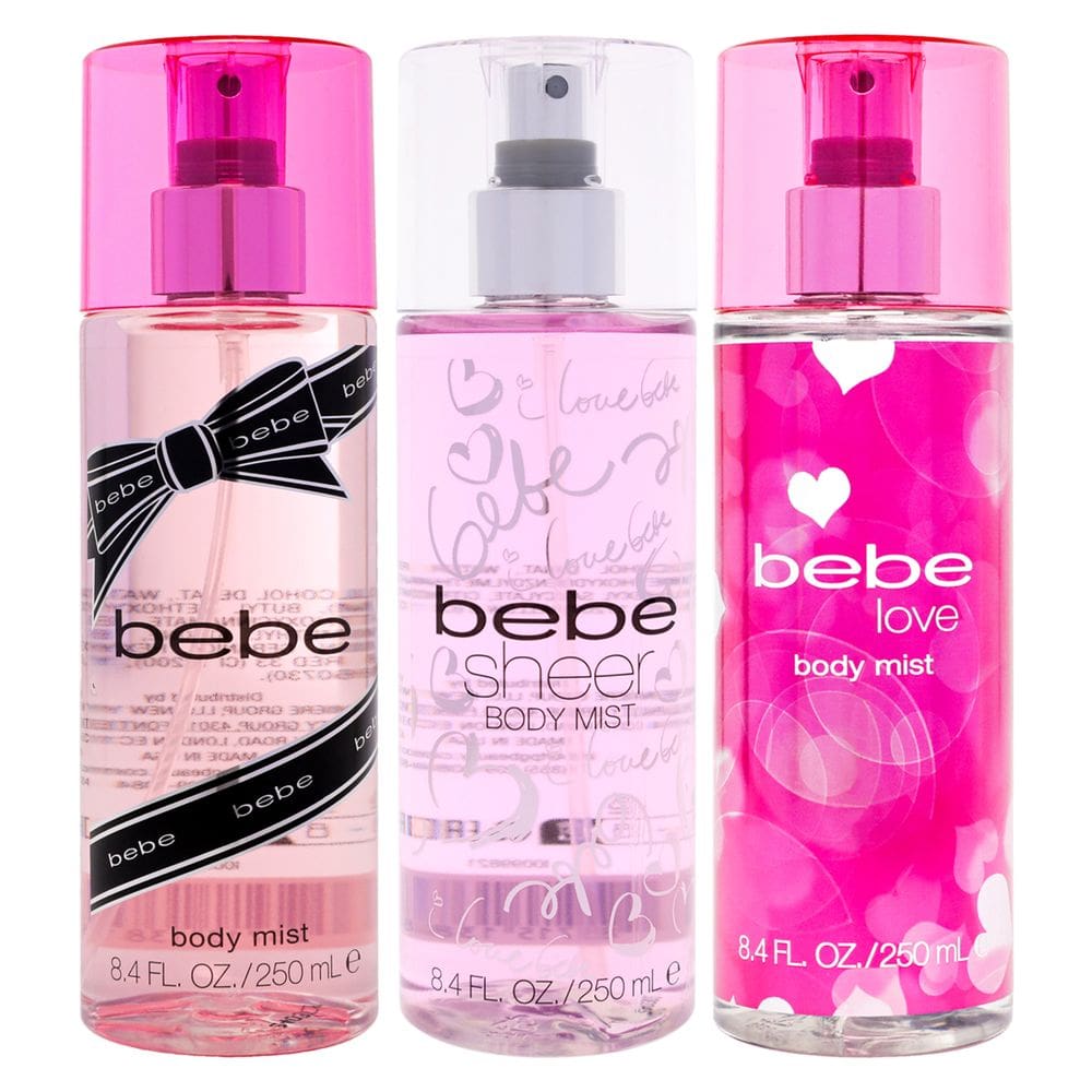 Conjunto de 3 peças de Eau de Parfum Perfume Bebe Bebe para mulheres