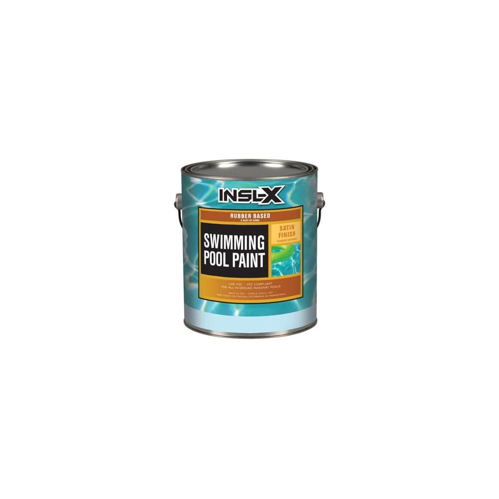 Pintura para piscina INSL-X Rubber Base com acabamento acetinado branco