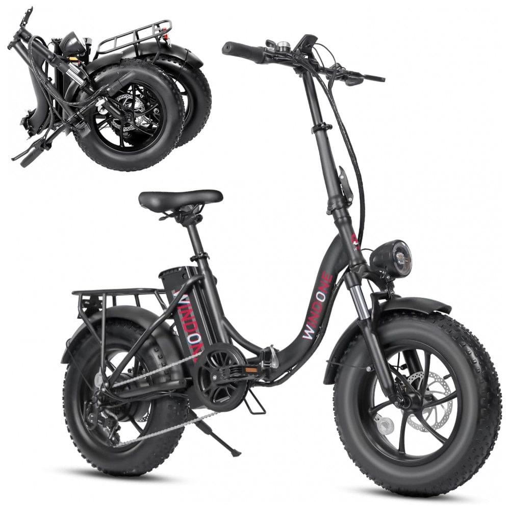 Bicicleta Elétrica Dobrável Windone S16 16” – Motor 750W (Pico), Bateria 48V 13Ah, 7 Velocidades, Freios a Disco Duplos