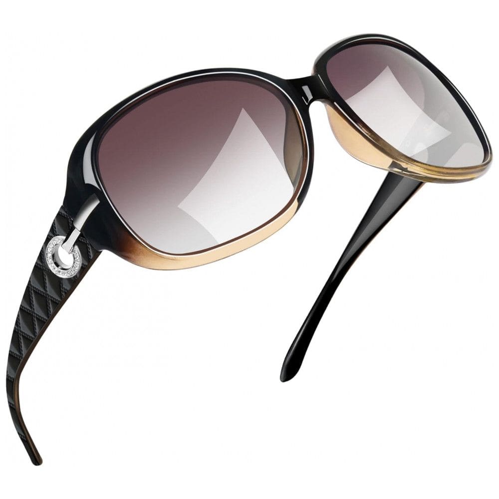 Óculos de Sol Feminino com Proteção UV, Joopin A18, Marrom Gradiente