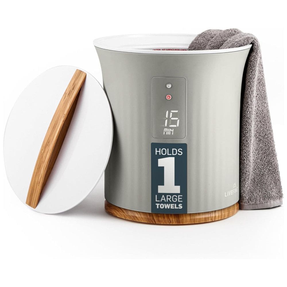 Aquecedor de Toalha Elétrico com com Display LED e Temporizador Ajustável, 110V, Live Fine, Branco