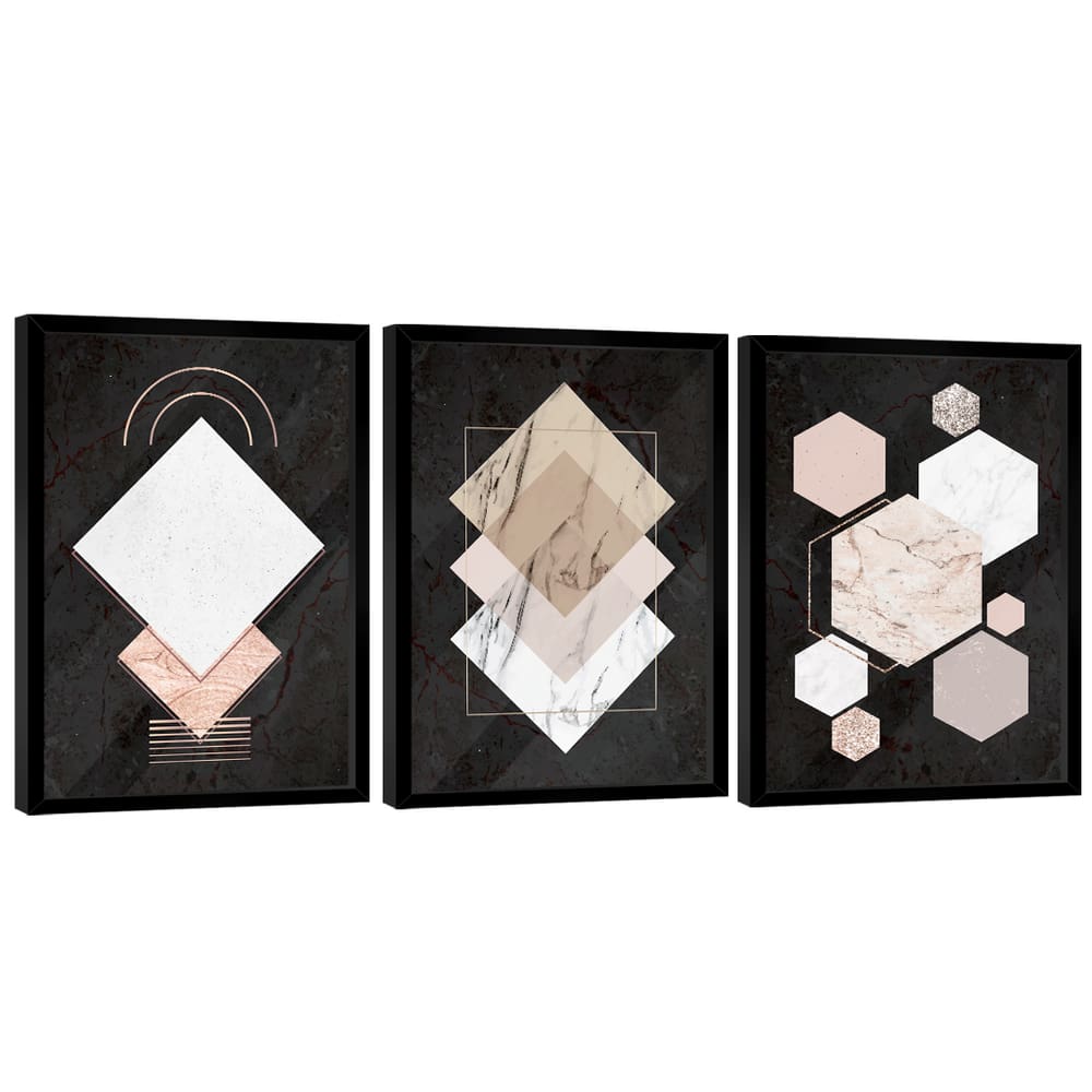 Quadro Decorativo Abstrato Formas na Cerâmica