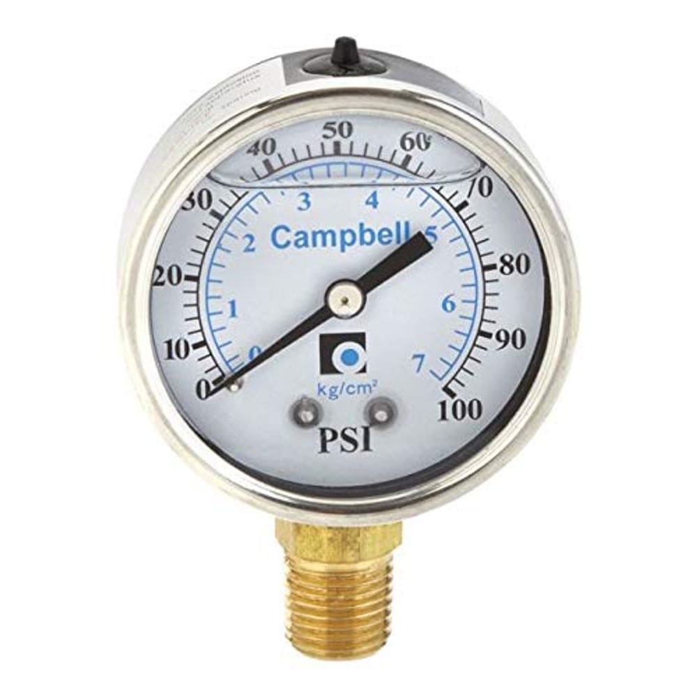 Medidor de pressão Campbell 1/4” x 7,6 cm L