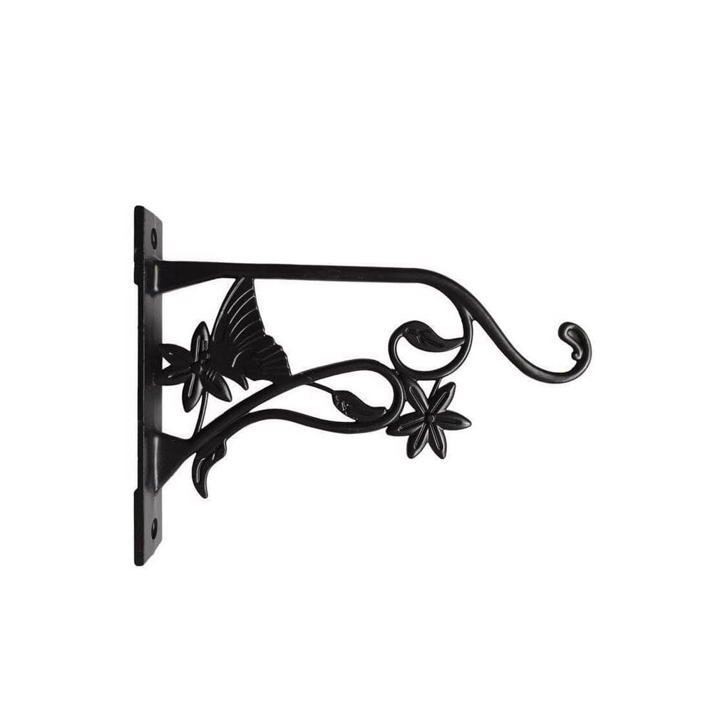 Plant Hook LIVING ACCENTS Borboleta de alumínio preta de 23 cm