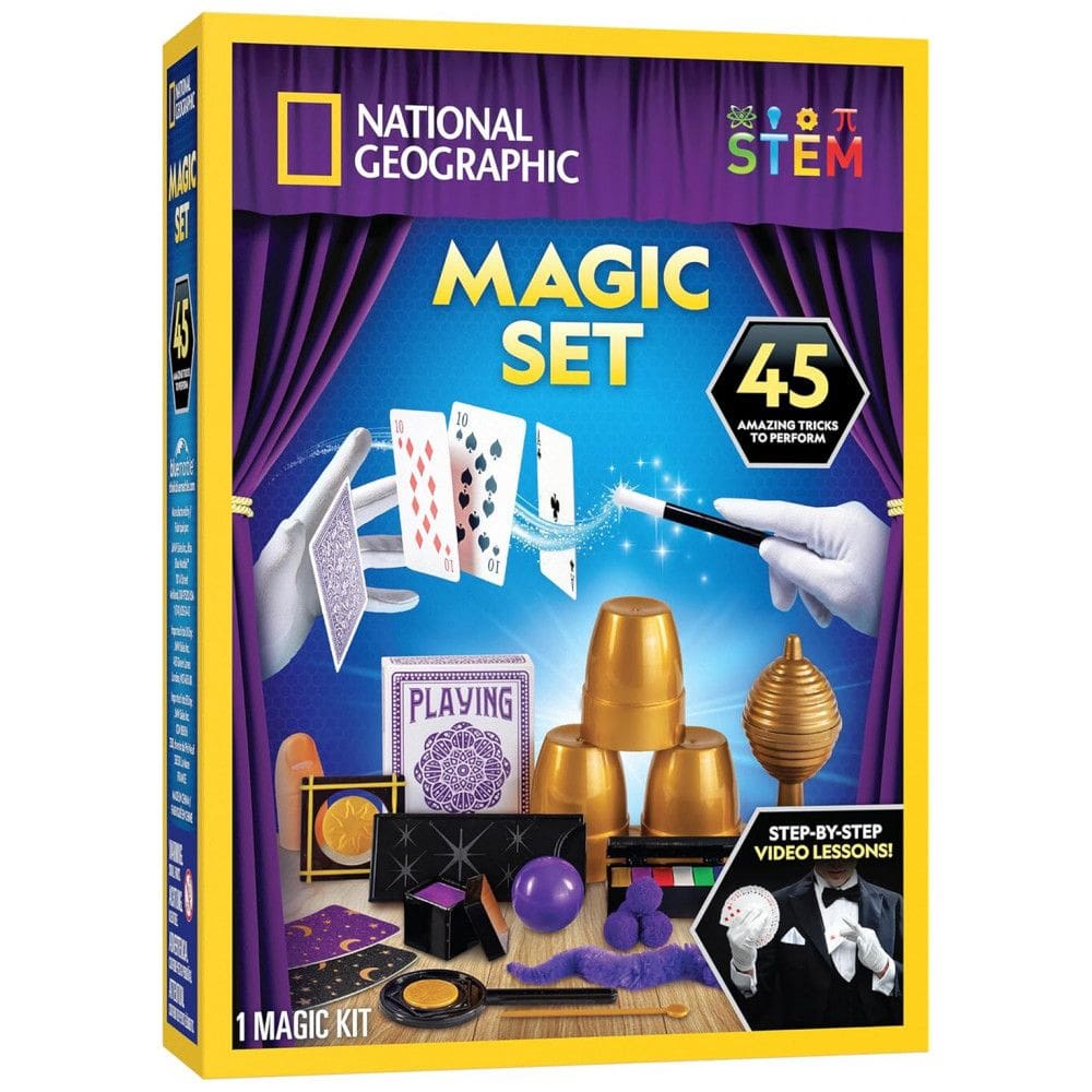 Kit de Mágica National Geographic Kids - 45 Truques de Mágica para Crianças com Instruções em Vídeo Passo a Passo de Cada Truque,Blue Marble