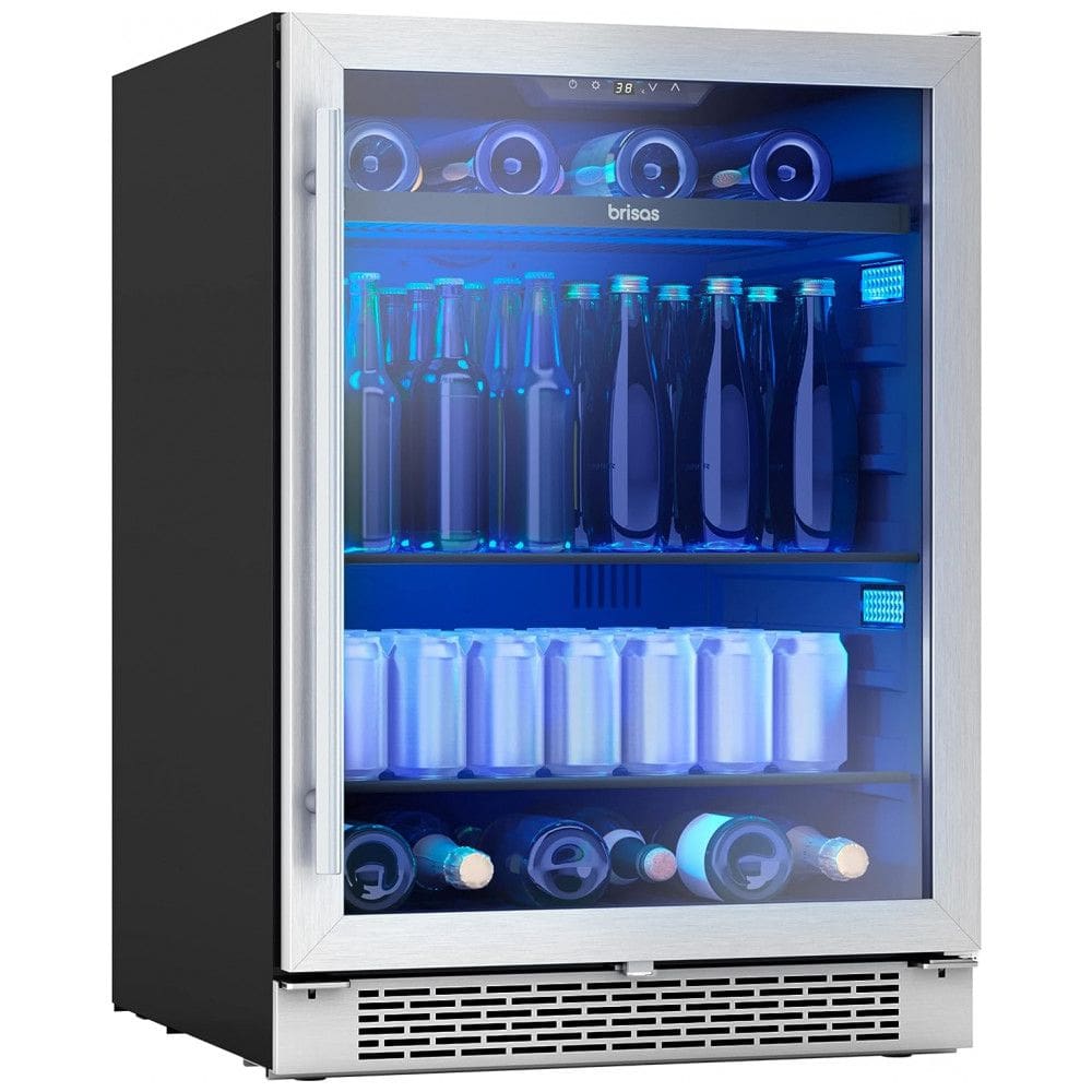 Adega Climatizada de Zona Única para 8 Garrafas e 112 Latas, 110V Zephyr, Prata