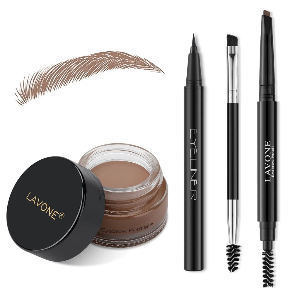 Kit de maquiagem LAVONE Eyebrow Stamp Pencil com pomada e delineador