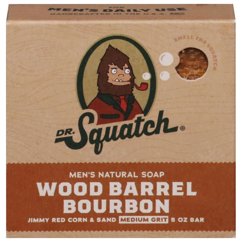 Sabonete em barra Dr. Squatch Wood Barrel Bourbon 150ml para homens