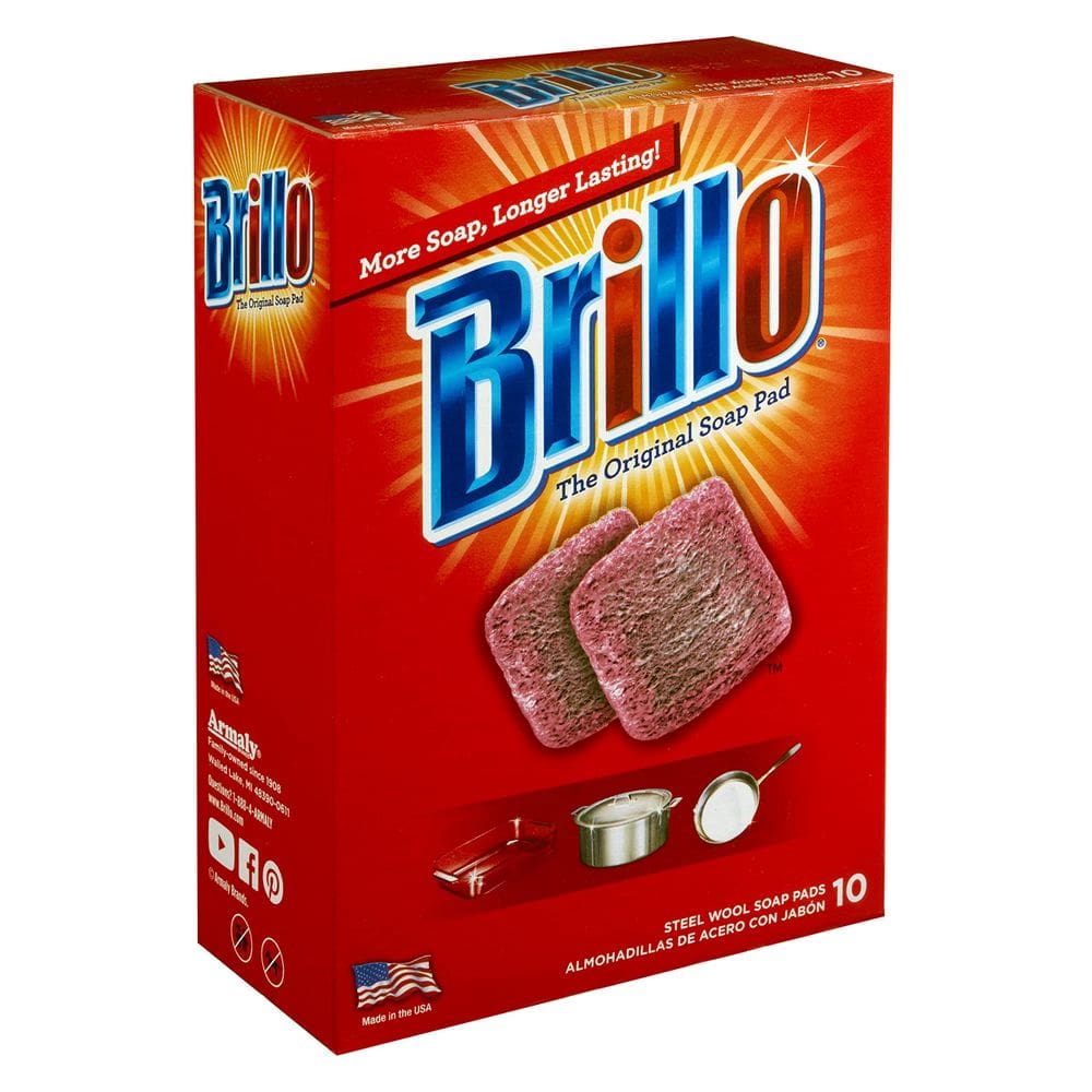 Saboneteiras de lã de aço Brillo autêntico Scent 10 unidades