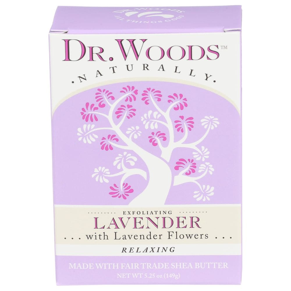Sabonete em barra Dr. Woods Esfoliante Lavanda com Karité Orgânico 150g