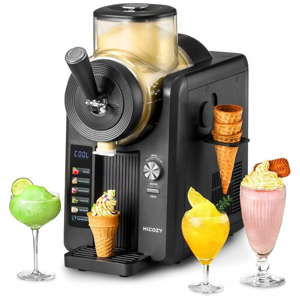 Máquina de Raspadinha HiCOZY F3 para Sorvete e Bebidas Geladas, Tecnologia Avançada, Autolimpeza, 5 Modos para Sorvete Cremoso