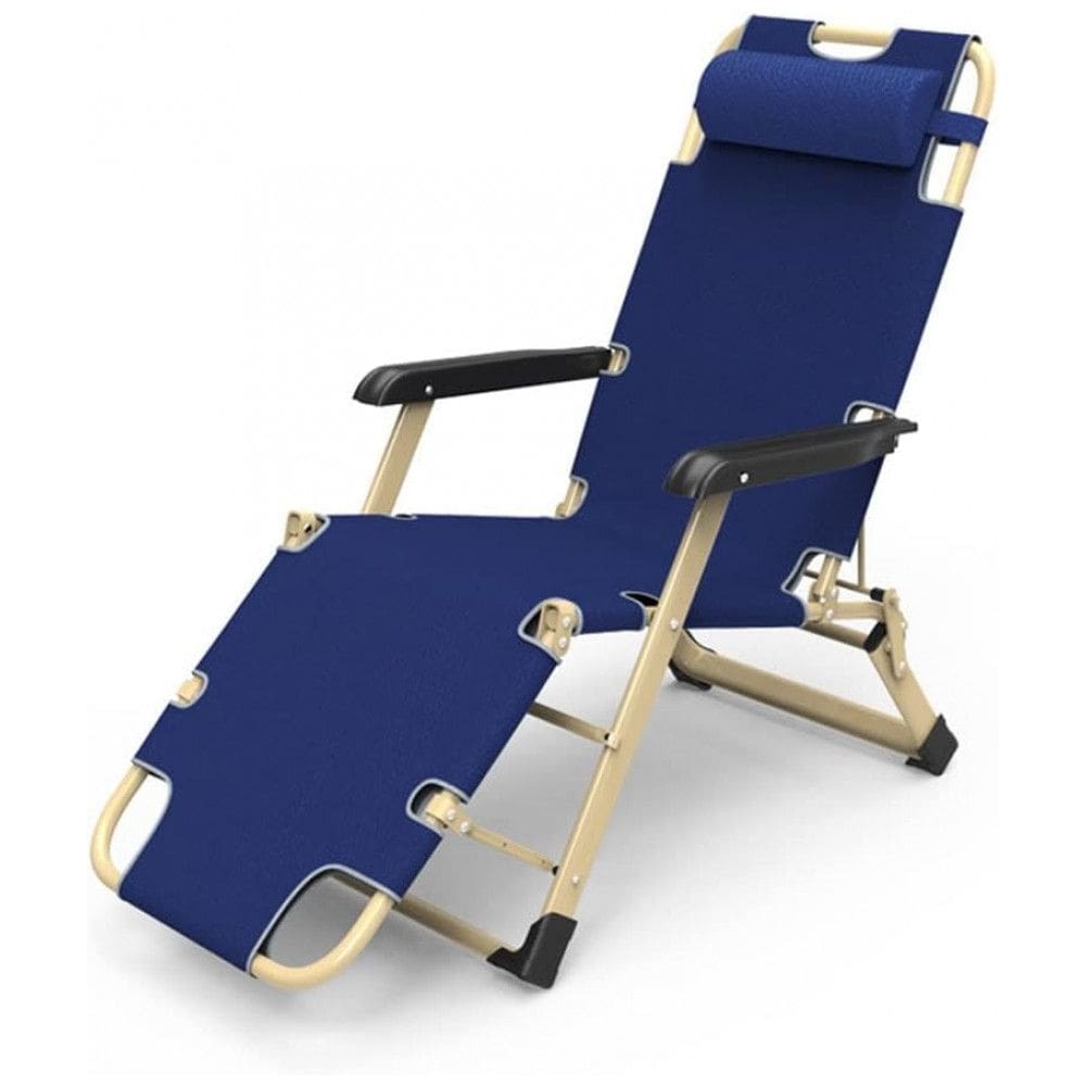 Cadeira Reclinável Ajustável Gravidade Zero com Encosto Ajustável e Travesseiro, NABEIM, Azul