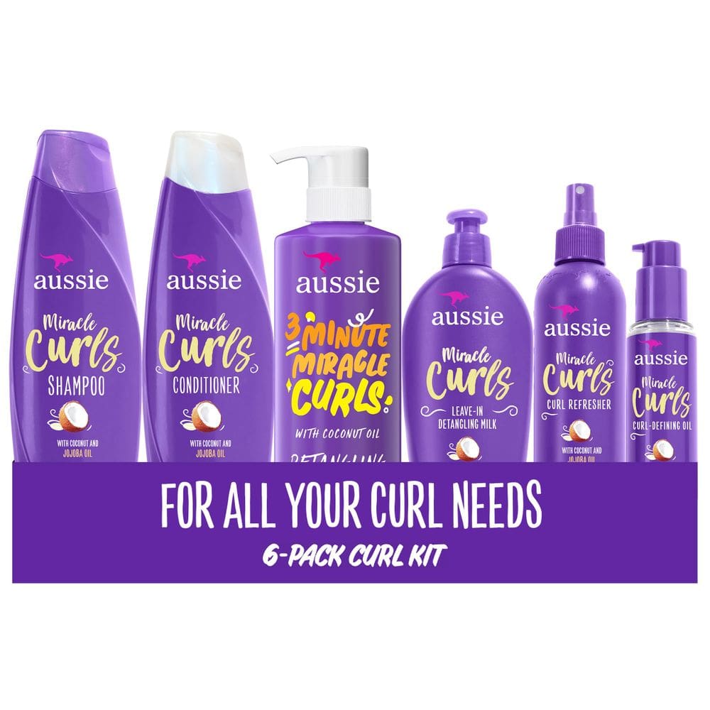 Conjunto de cuidados com o cabelo Aussie Miracle Curls Shampoo e Condicionador +4