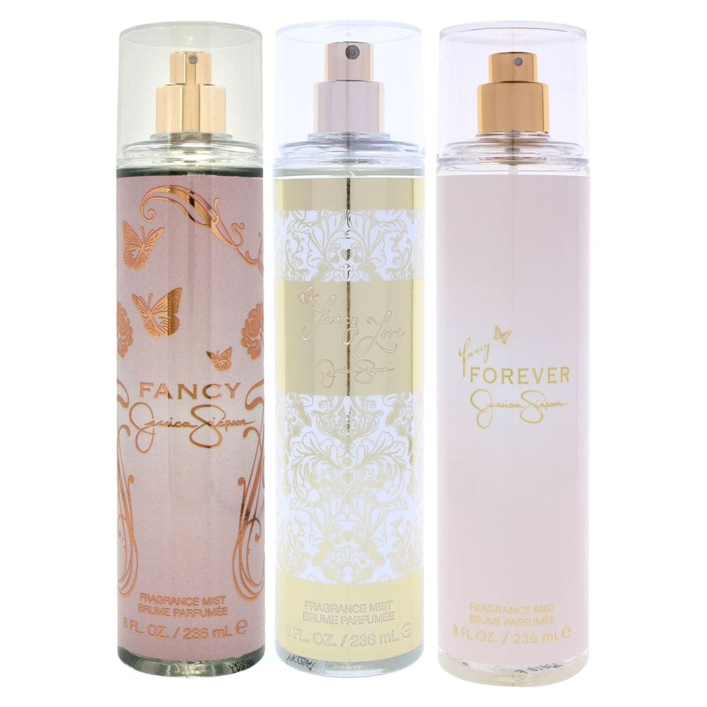 Kit de perfume Jessica Simpson Fancy para mulheres - conjunto de 3 peças