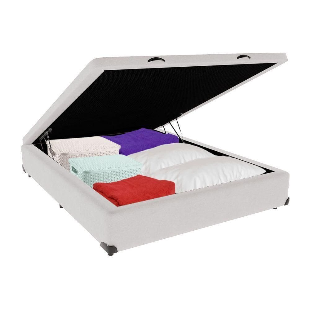 Cama Box Baú Viúvo Bravus 128x188x44 Branco