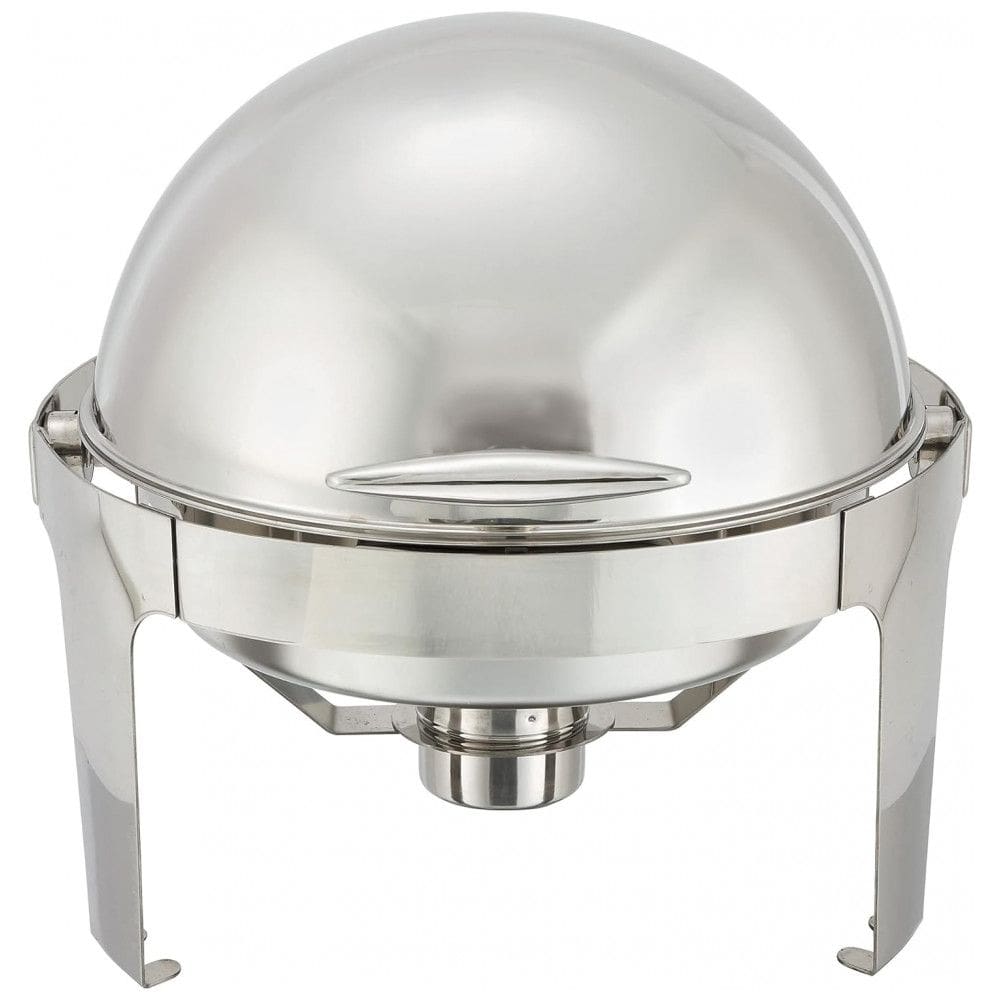 Rechaud Redondo 6 L em Aço Inoxidável com Tampa e Queimador Winware 602