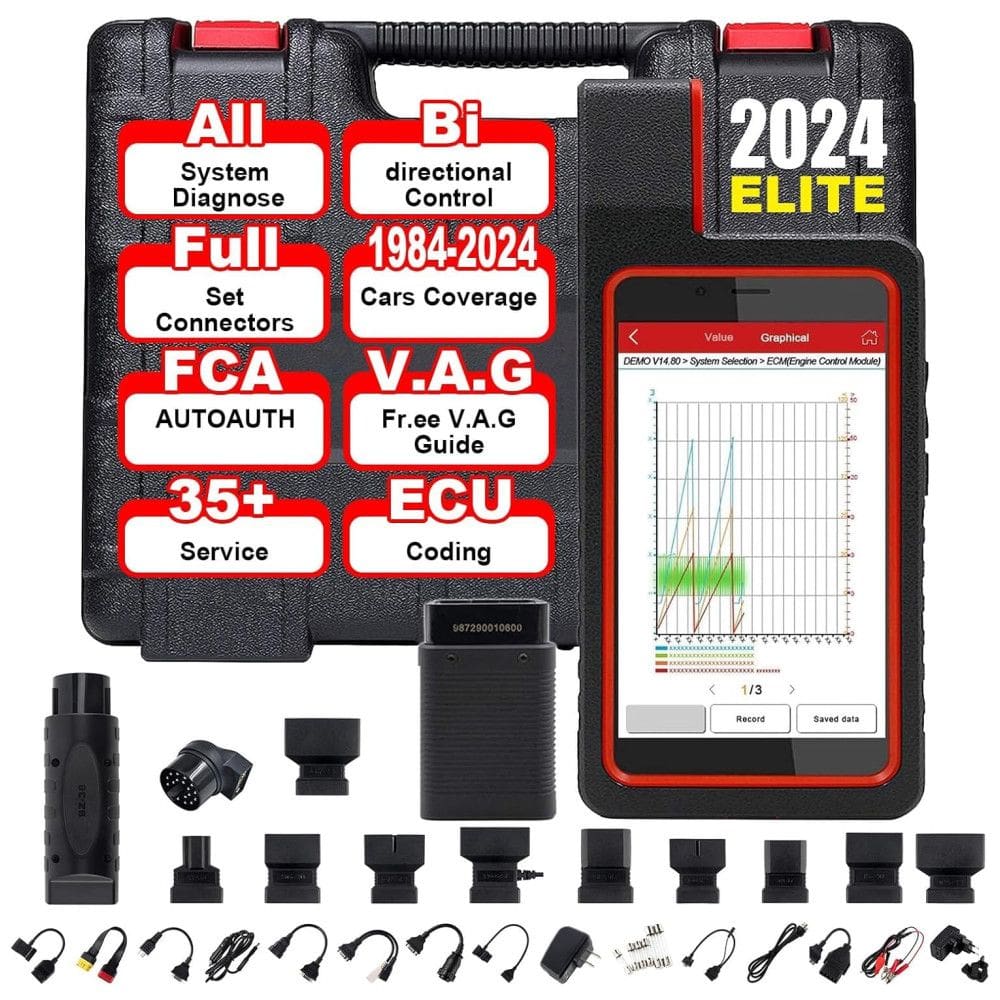 X431 Scanner Automotivo OBD2 Bluetooth 108 Marcas 10000 Modelos Atualização Wifi, LAUNCH, Preto